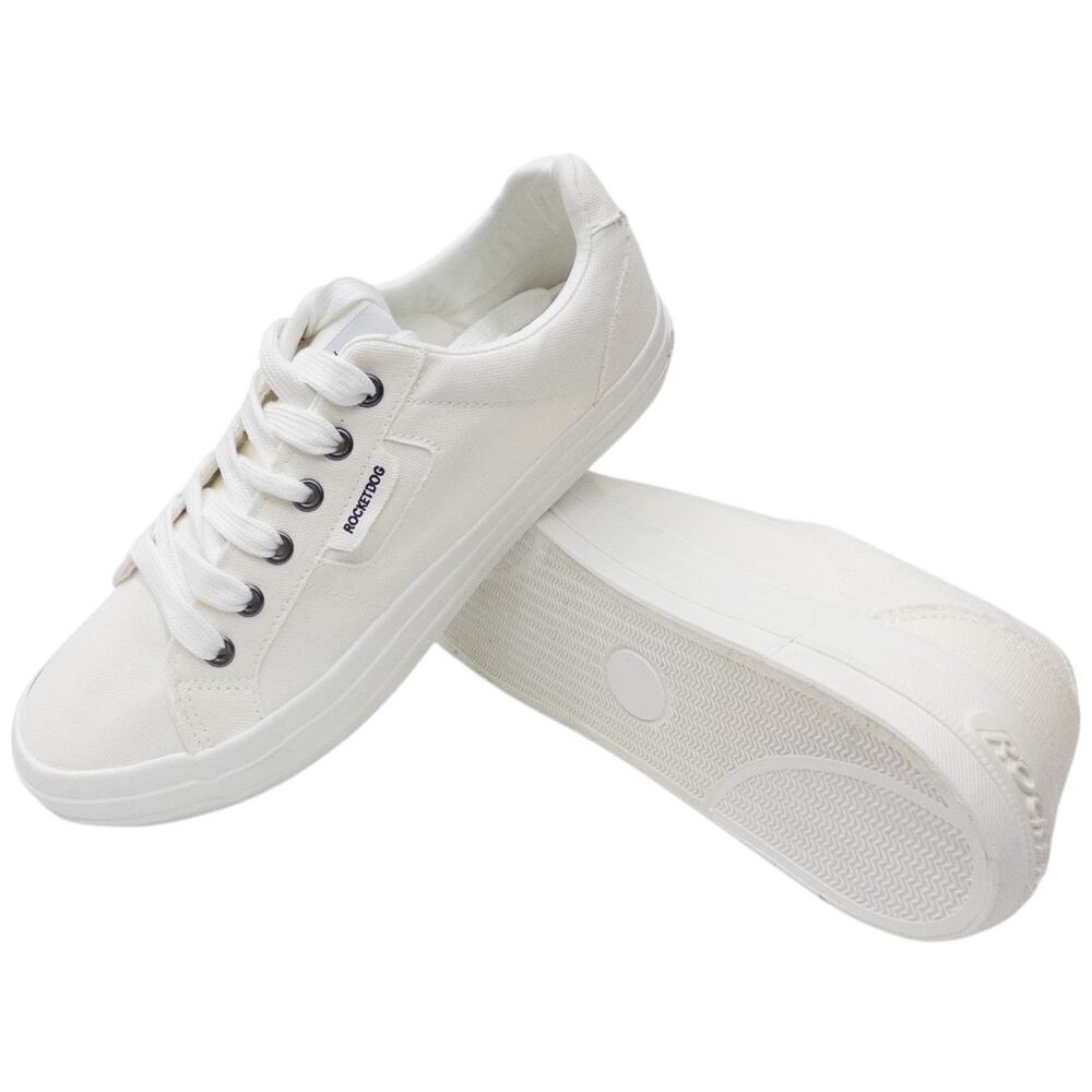 Rocket Dog Cecilia White Canvas Platform Sneakers Women's Size 10 Low Top